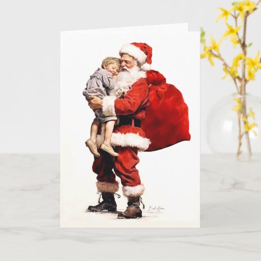 Wachten op de kerstman kaart (Gele Bloem)