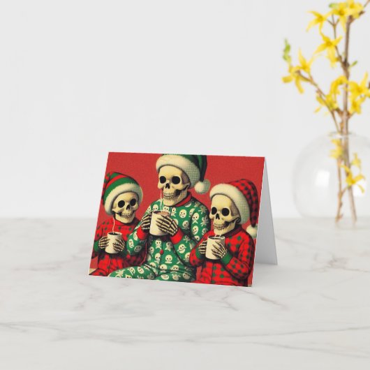 Wachten op de Kerstman Kaart (Gele Bloem)