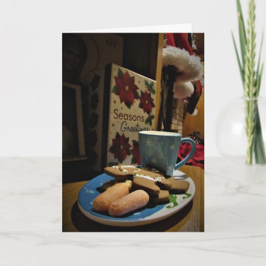 “Wachten op de Kerstman..." Kerstkaart Kaart (Voorkant)