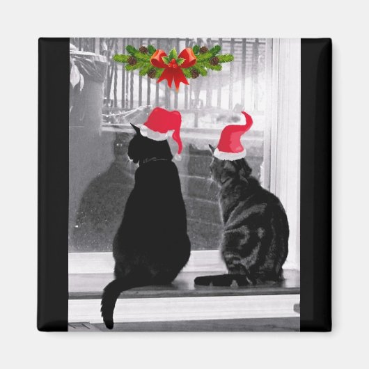 Wachten op de kerstman magneet (Voorkant)