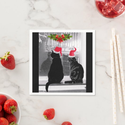 Wachten op de kerstman servet (Insitu)