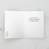 Wachten op de kerstman, vakantiehondbegroetingen,  feestdagen kaart (Binnen)