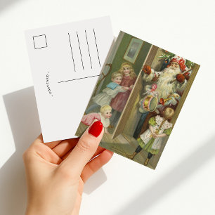 Wachten op de Kerstman Vintage kerst Briefkaart