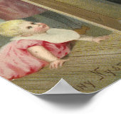 Wachten op de Kerstman | Vintage kerst Poster (Hoek)