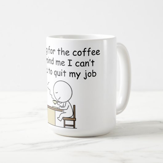 Wachten op de koffie koffiemok (Voorkant rechts)