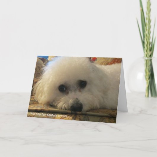 Wachten op de komst van de Kerstman Feestdagen Kaart (Voorkant)