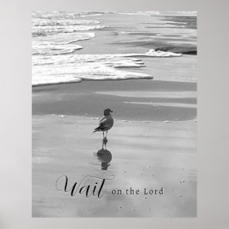 Wachten op de Lord Seashore Canvas Poster