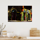 Wachten op de nacht in het Franse kwartaal Poster (Keuken)