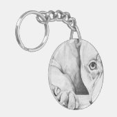 Wachten op de patiënt (hartstieren) sleutelhanger (Voorkant Links)