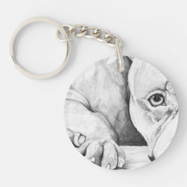 Wachten op de patiënt (hartstieren) sleutelhanger