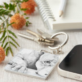 Wachten op de patiënt (hartstieren) sleutelhanger (Voorkant Rechts)
