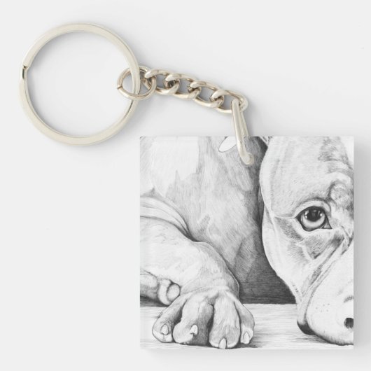 Wachten op de patiënt (hartstieren) sleutelhanger (Voorkant)