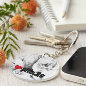 Wachten op de patiënt (hartstieren) sleutelhanger (Voorkant Rechts)