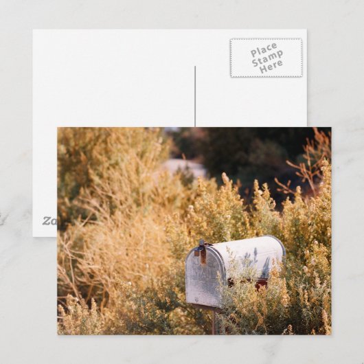 Wachten op de post. briefkaart (Voorkant / Achterkant)