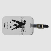 Wachten op de Puck - Hockey Player Bagagelabel (Voorkant (horizontaal))