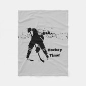 Wachten op de Puck - Hockey Player Fleece Deken (Voorkant)