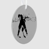 Wachten op de Puck - Hockey Player Ornament (voorkant)