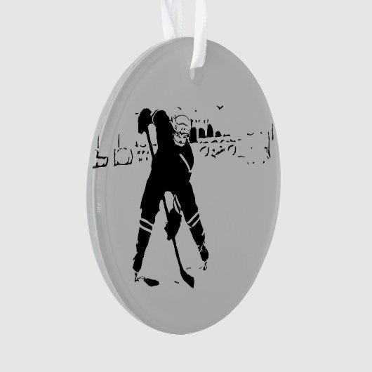 Wachten op de Puck - Hockey Player Ornament (voorkant)