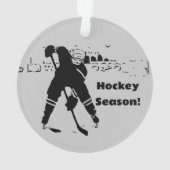 Wachten op de Puck - Hockey Player Ornament (achterkant)