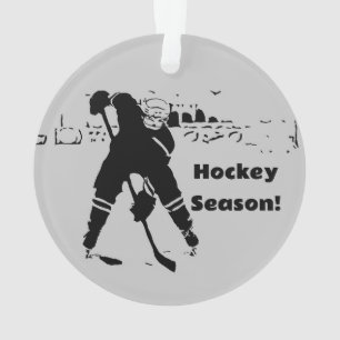Wachten op de Puck - Hockey Player Ornament