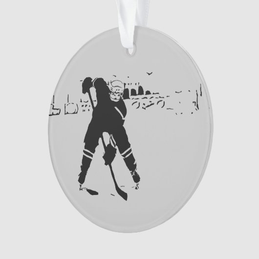 Wachten op de Puck - Hockey Player Ornament (voorkant)