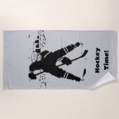 Wachten op de Puck - Hockey Player Strandlaken (Voorkant)