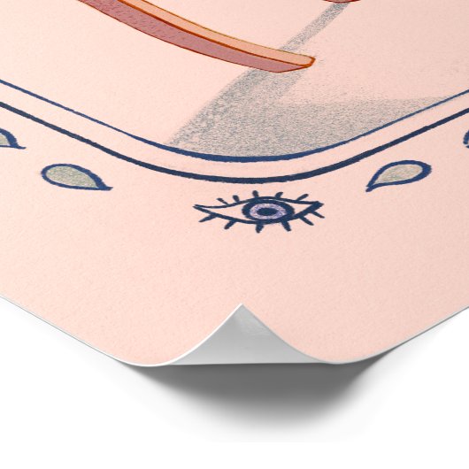 Wachten op de ramen van het rastervormige hekwerk poster (Hoek)