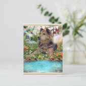 Wachten op de regenboogbrug briefkaart (Staand voorkant)