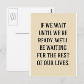 WACHTEN OP DE REST VAN ONS MOTIVATIE GEZEGDE BRIEFKAART (Voorkant / Achterkant)