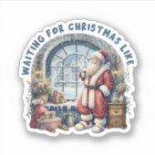 Wachten op de Santa Vinyl Sticker (Voorkant)