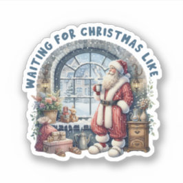 Wachten op de Santa Vinyl Sticker