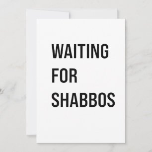 Wachten op de Shabbos Hanukkah Joods Funny  Bedankkaart
