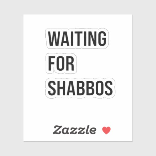 Wachten op de Sjabbat Hanukkah Joods Grappig Sticker (Vel)