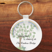 Wachten op de sjabloon van de Rainbow Bridge-sleut Sleutelhanger (Voorkant)