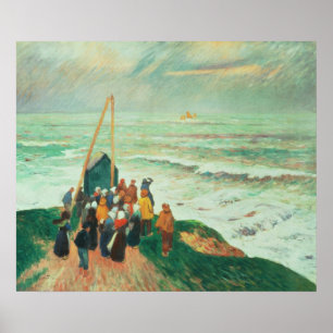 Wachten op de terugkeer van de vissers poster