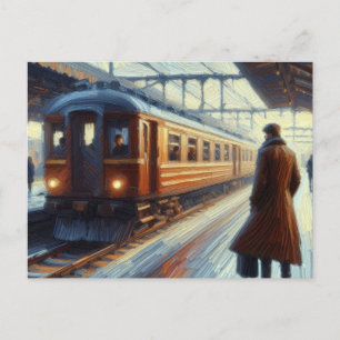 Wachten op de trein, Briefkaart