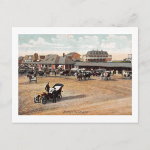 Wachten op de trein, Zee Bright, NJ 1907  Briefkaart