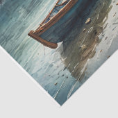 Wachten op de volgende reis - Decoupage - Tissuepapier (Detail)