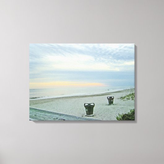 Wachten op de Zonsondergang Canvas Afdruk (Voorkant)