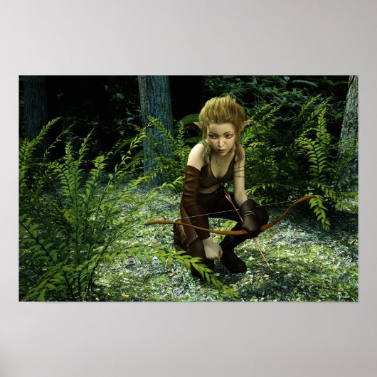 Wachten op digitale kunst poster (Voorkant)