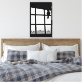 Wachten op duif canvas afdruk (Insitu (Slaapkamer))