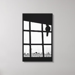 Wachten op duif canvas afdruk