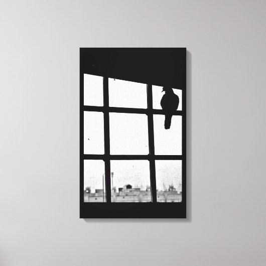 Wachten op duif canvas afdruk (Voorkant)