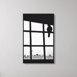 Wachten op duif canvas afdruk