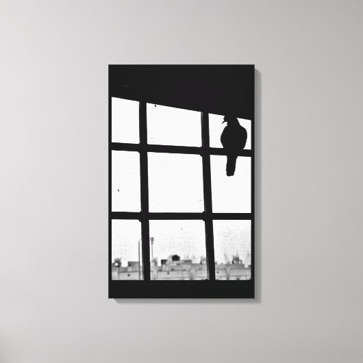Wachten op duif canvas afdruk (Voorkant)