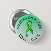 Wachten op een crème, lymfespanning ronde button 5,7 cm (Voorkant /achterkant)