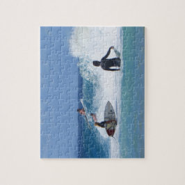 Wachten op een golf legpuzzel