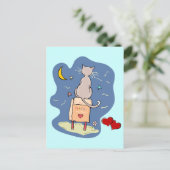 Wachten op een liefdesbrief briefkaart (Staand voorkant)