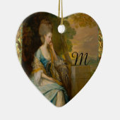 Wachten op een monogram keramisch ornament (Rechts)