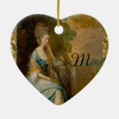 Wachten op een monogram keramisch ornament (Achterkant)